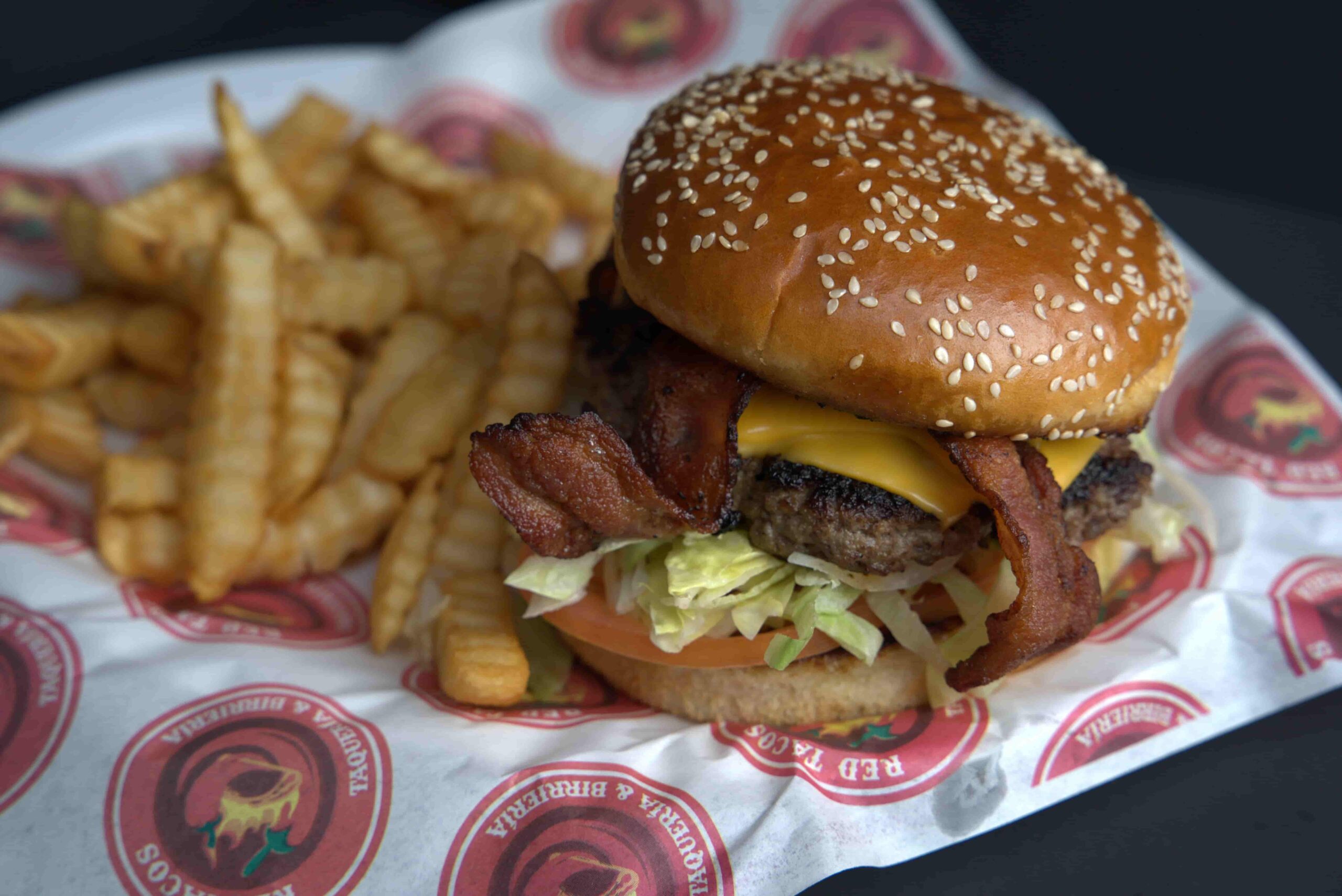Cheeseburger at Red Tacos