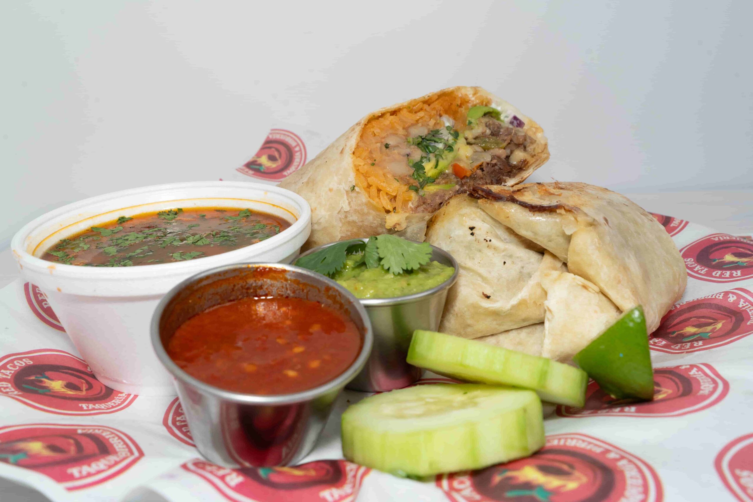 Burritos at Red Tacos