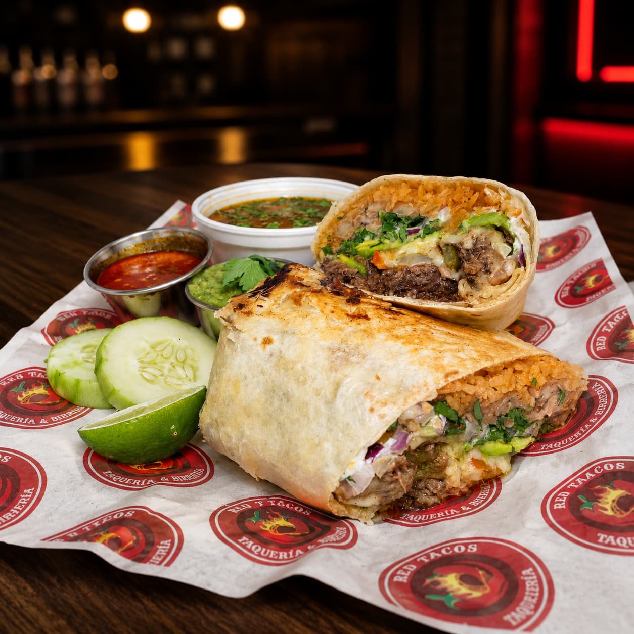 Burritos at Red Tacos