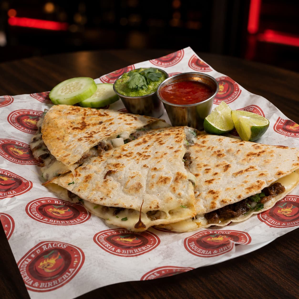 Quesadillas at Red Tacos